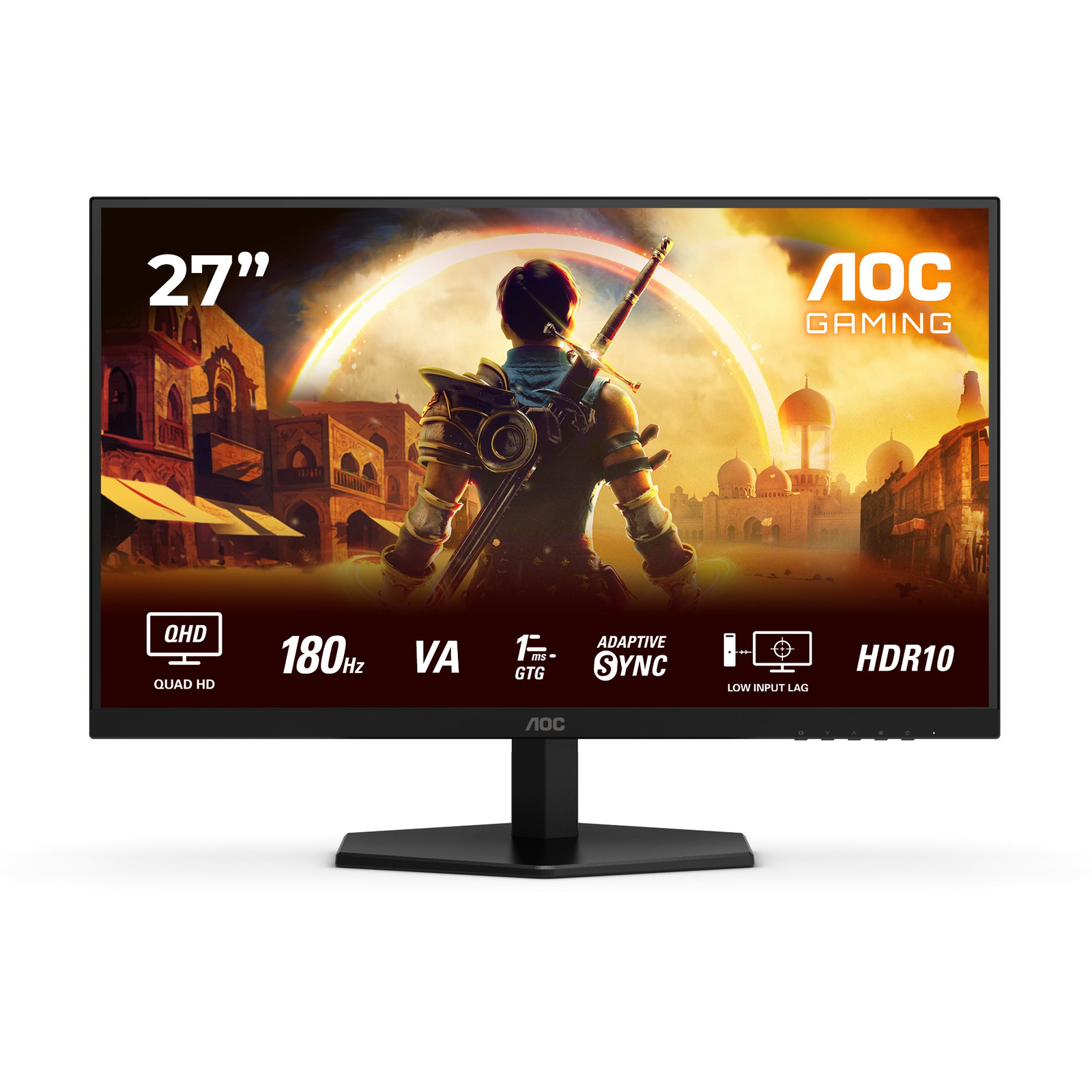 AOC Gaming 310Hz monitor 27" Q27G42XNE, 25600x1440, 16_9, 300cd/m2, 1ms, HDMIx2/DisplayPort, hangszóró, HDR10 (Q27G42XNE)