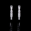 White Gold Huggies Earrings 8mm Hoop