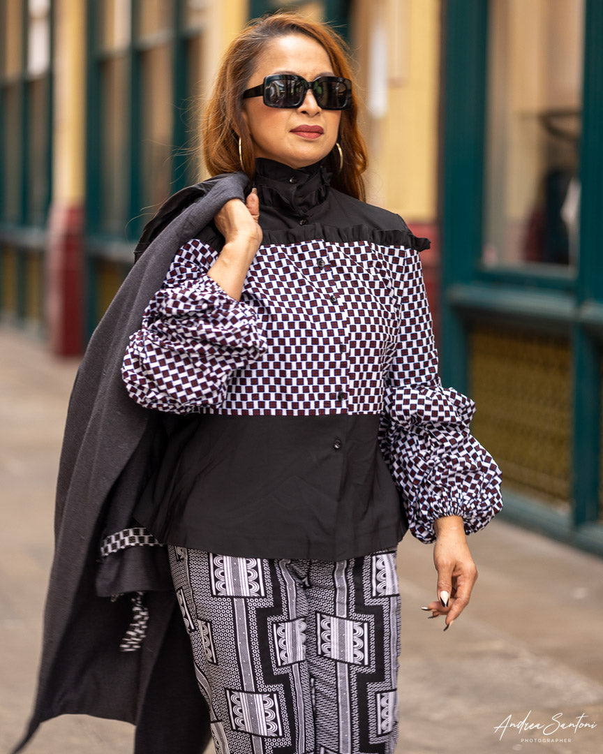 African Print Blouse