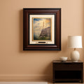 Sunrise Brushwork Canvas Art Burl Frame Certificate