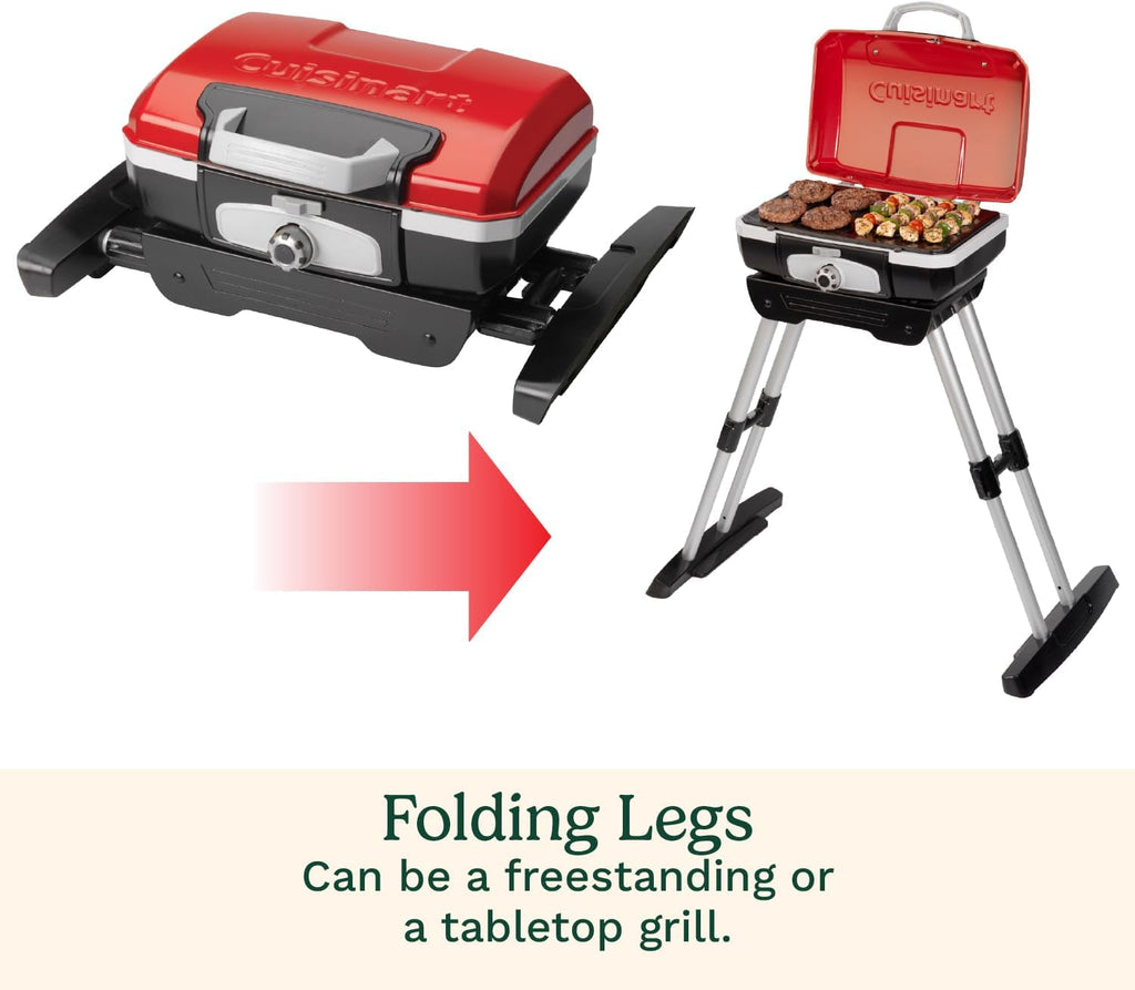 Portable Gas Grill 150 SqIn Versa Stand Cooking Surface