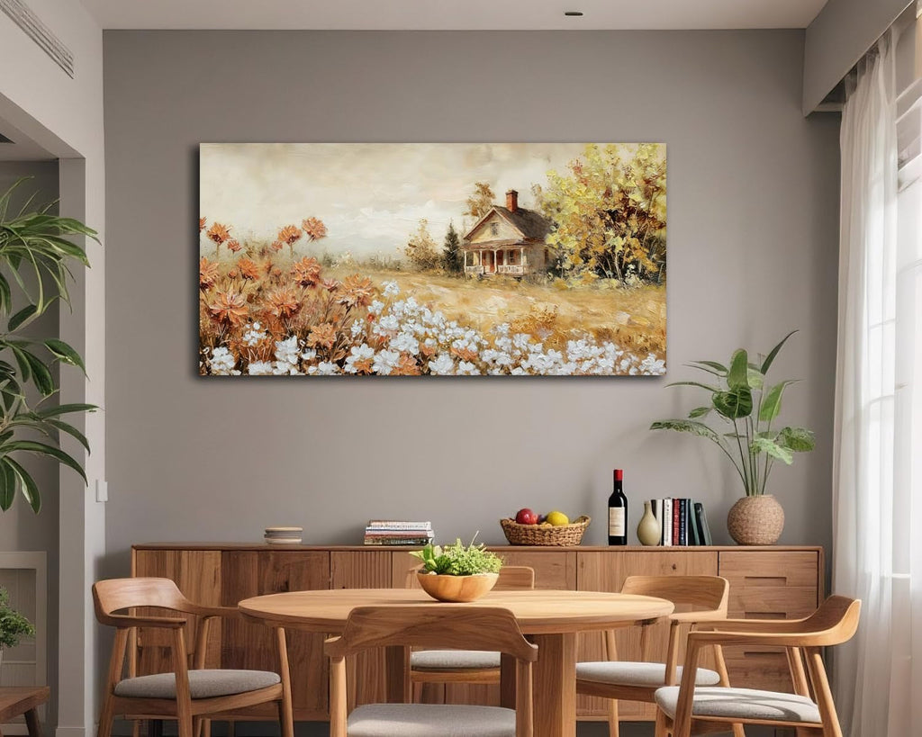 Rustic Farmhouse Canvas Art Landscape Ultrawarm 40Inches