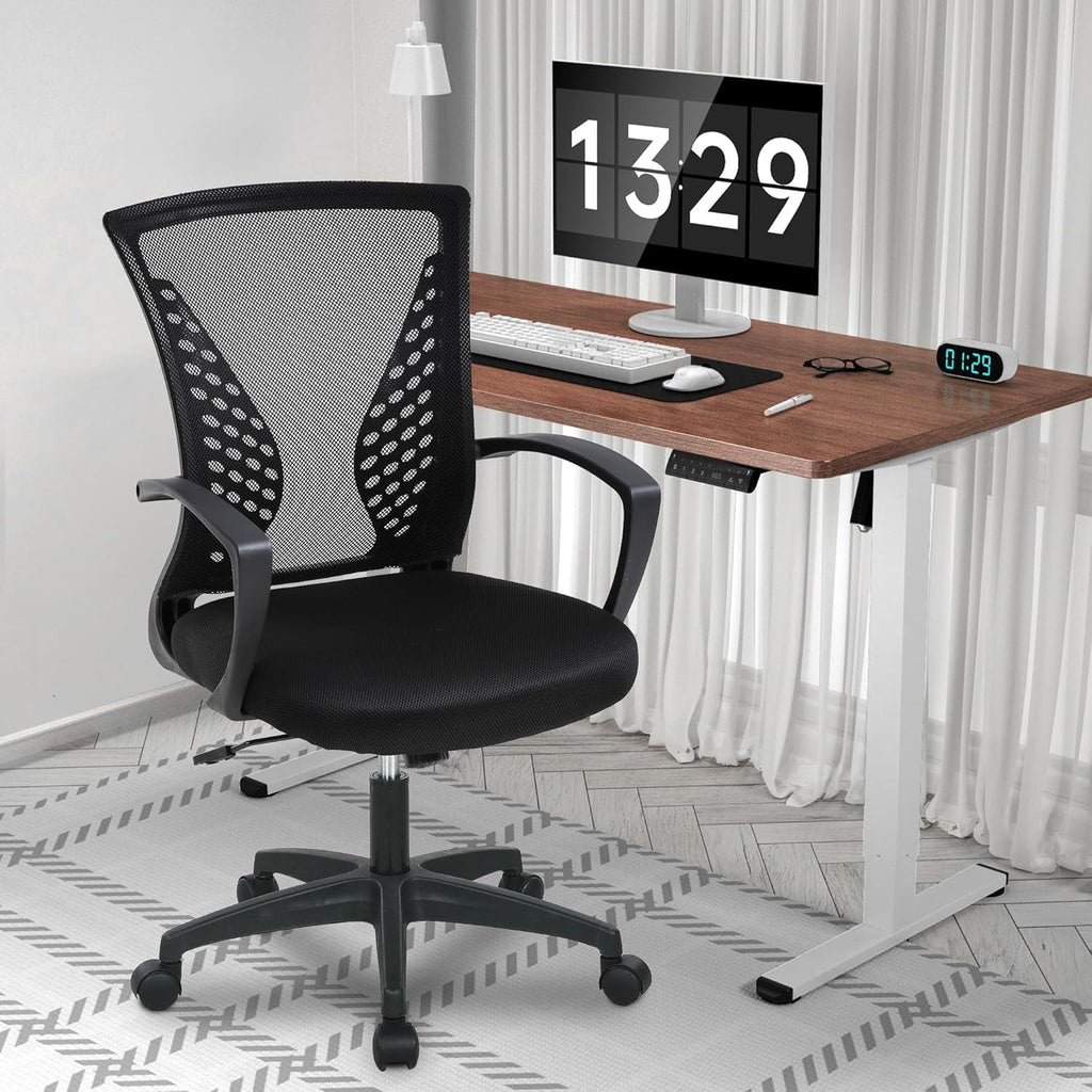 Ergonomic Office Gaming Chair Mesh With 360 Swivel Black