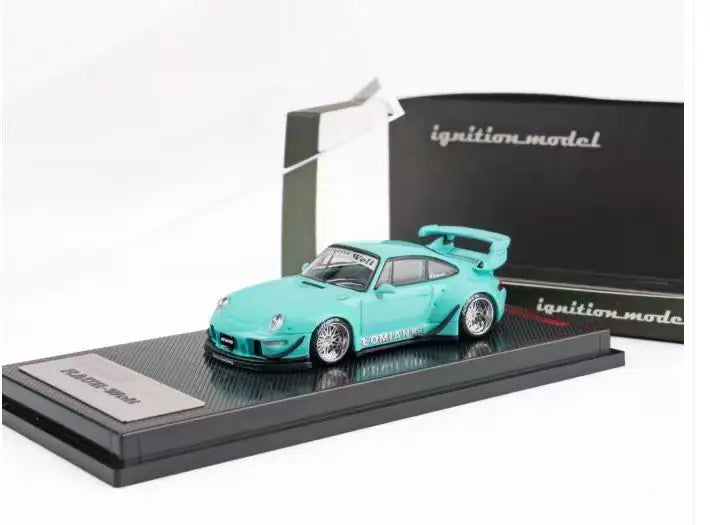 Ignition Model 1:64 Porsche 911 RWB 993 "Blue Green" Diecast Model Car #IG3872 In Stock Ready To Ship