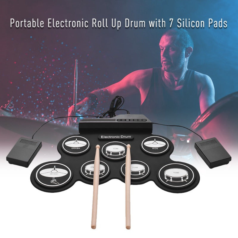 Foldable USB Electronic Drum Set with Pads