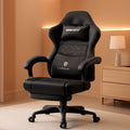 Black Breathable Fabric Gaming Chair With Massage Pad