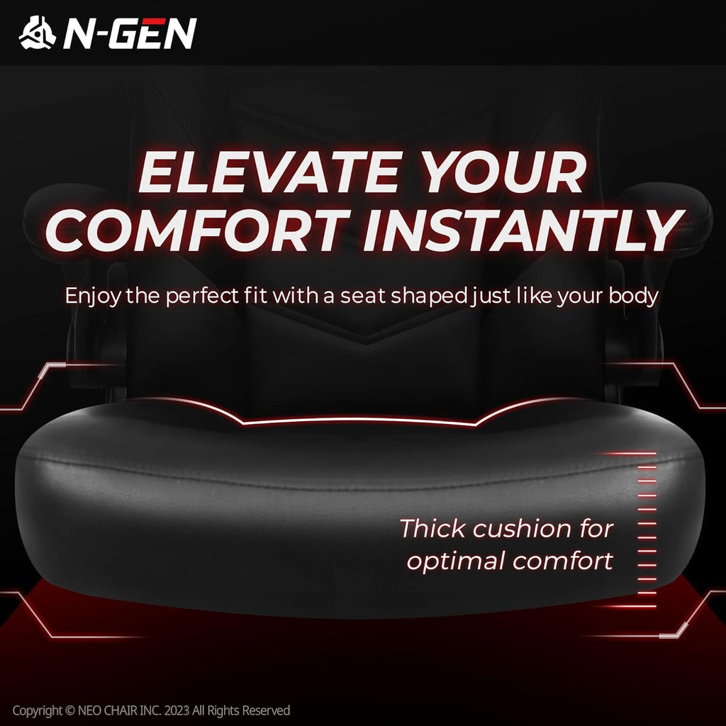 Ergonomic Gaming Chair Black With Premium Lumbar Support