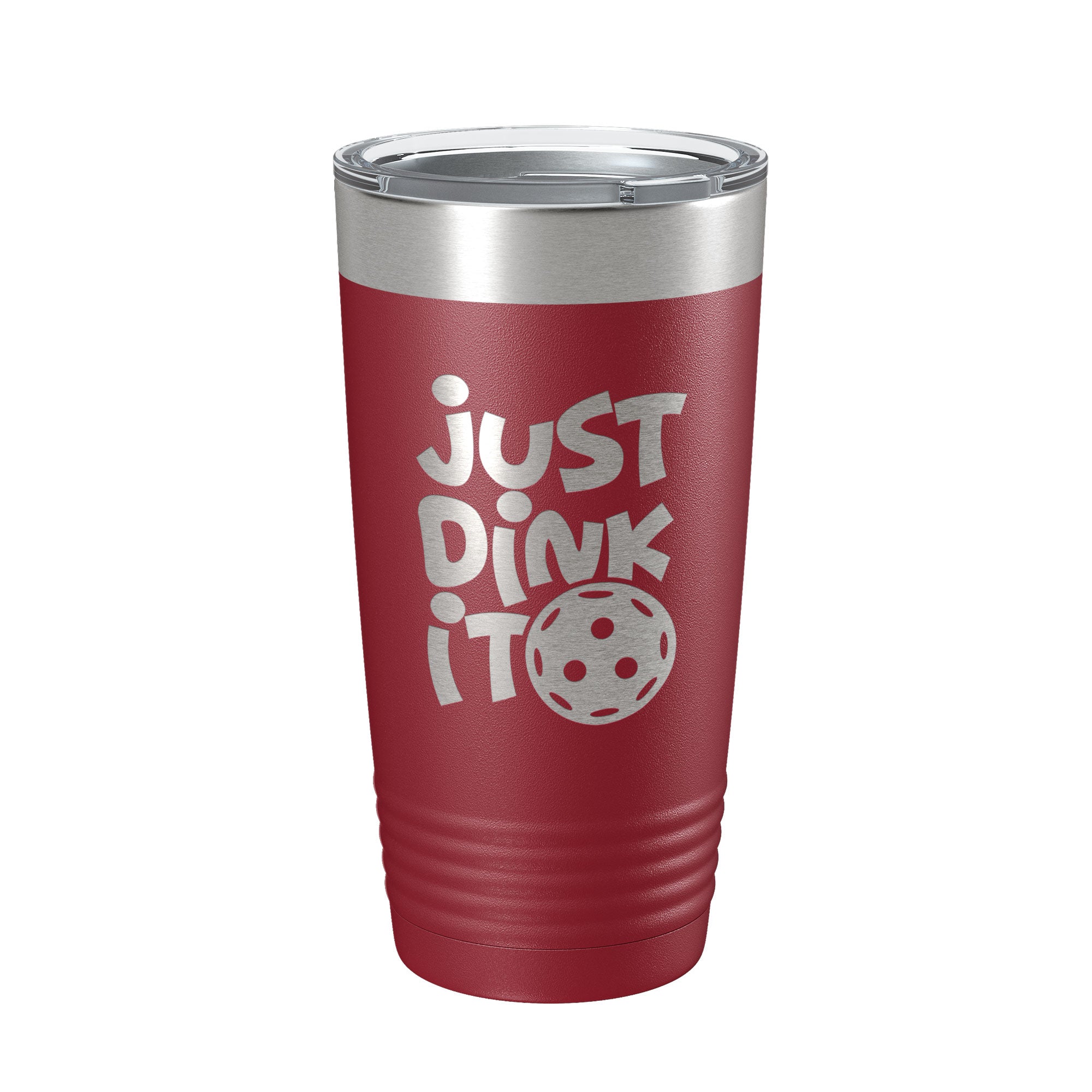 Just Dink It Tumbler Pickleball Travel Mug Insulated Laser Engraved Coffee Cup Do It Pickle Ball Gift 20 oz