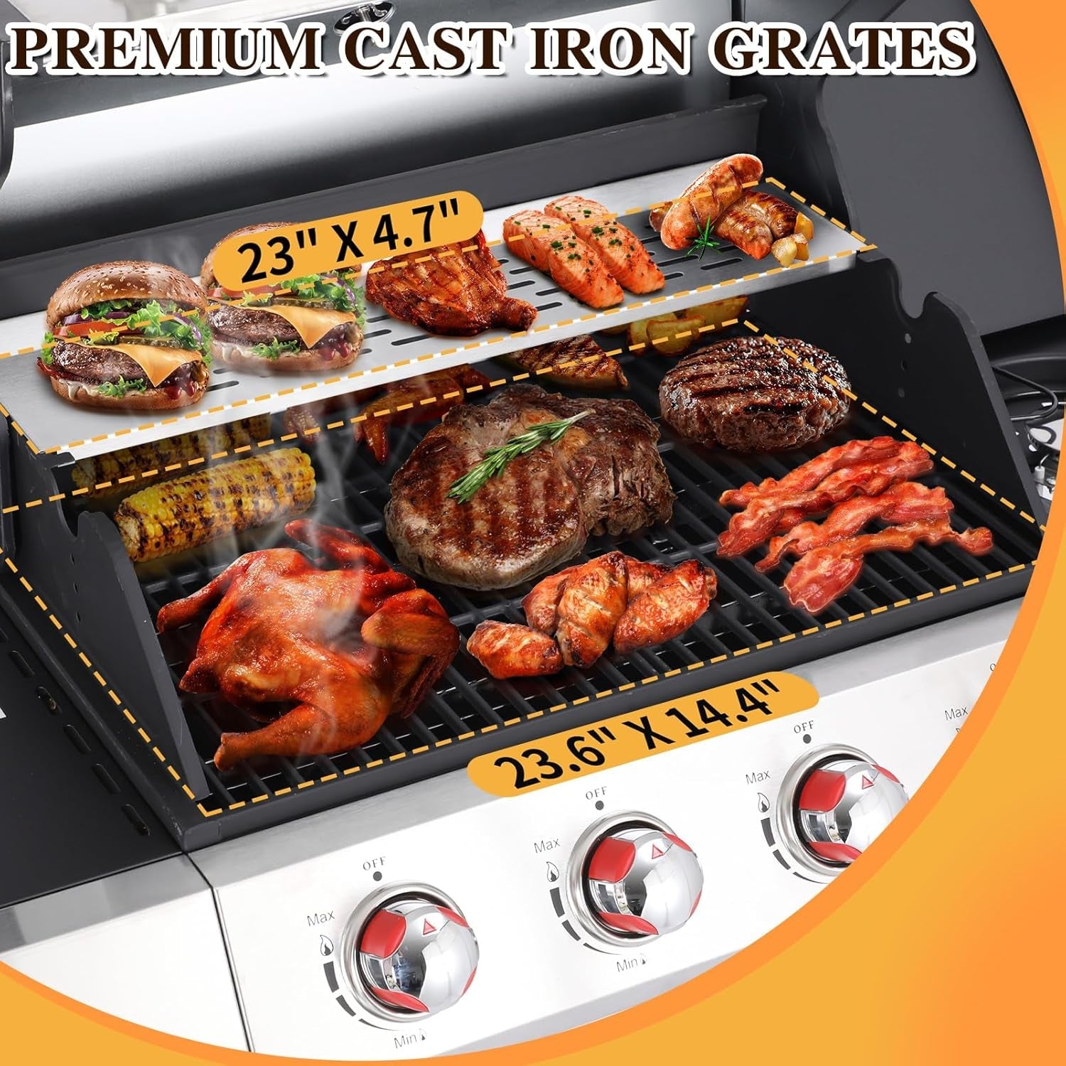 Propane Gas Grill With Side Burner Outdoor Cooking System