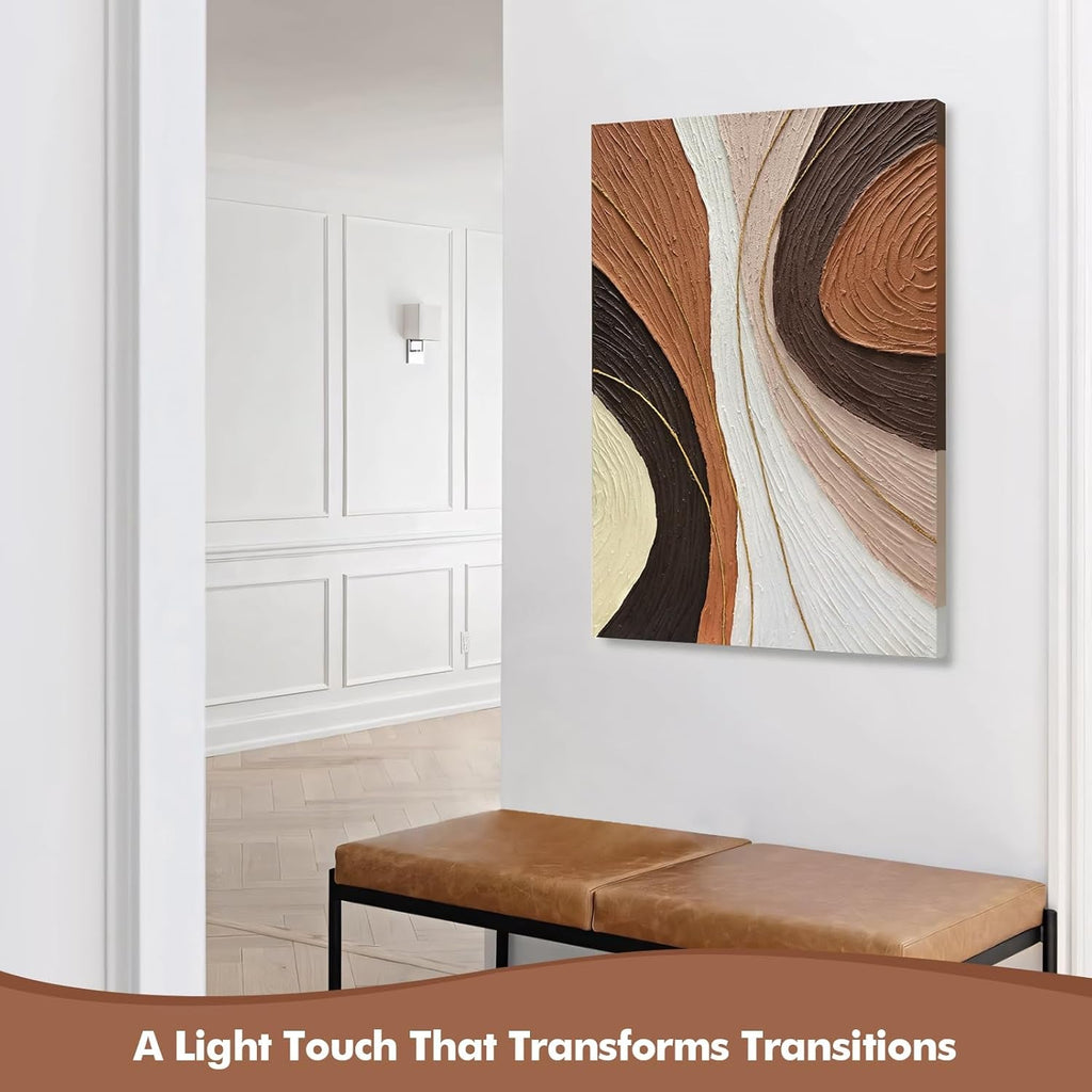 Contemporary Neutral Wall Art Plaster Texture Abstract