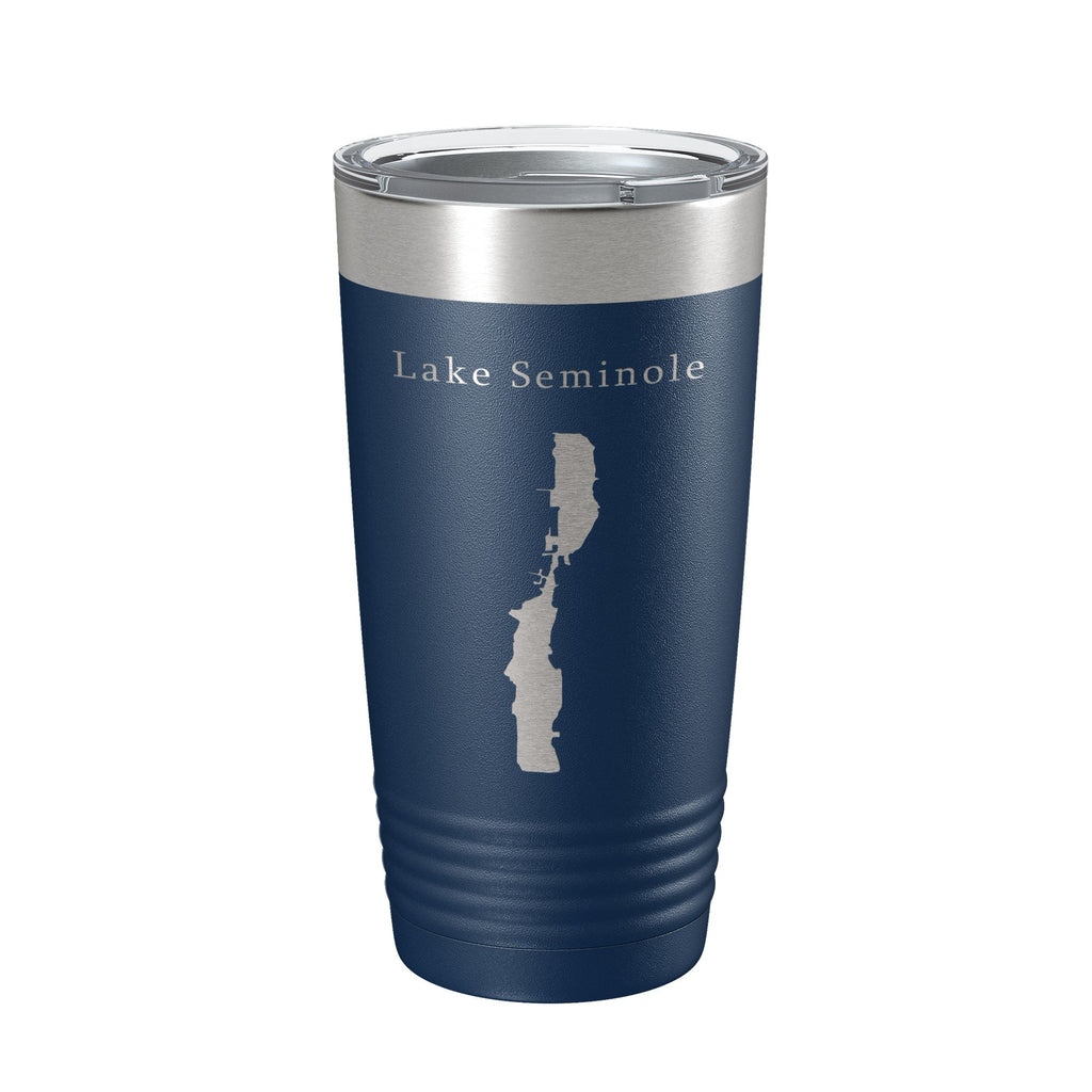 Lake Seminole Largo Map Tumbler Travel Mug Insulated Laser Engraved Coffee Cup Florida 20 oz