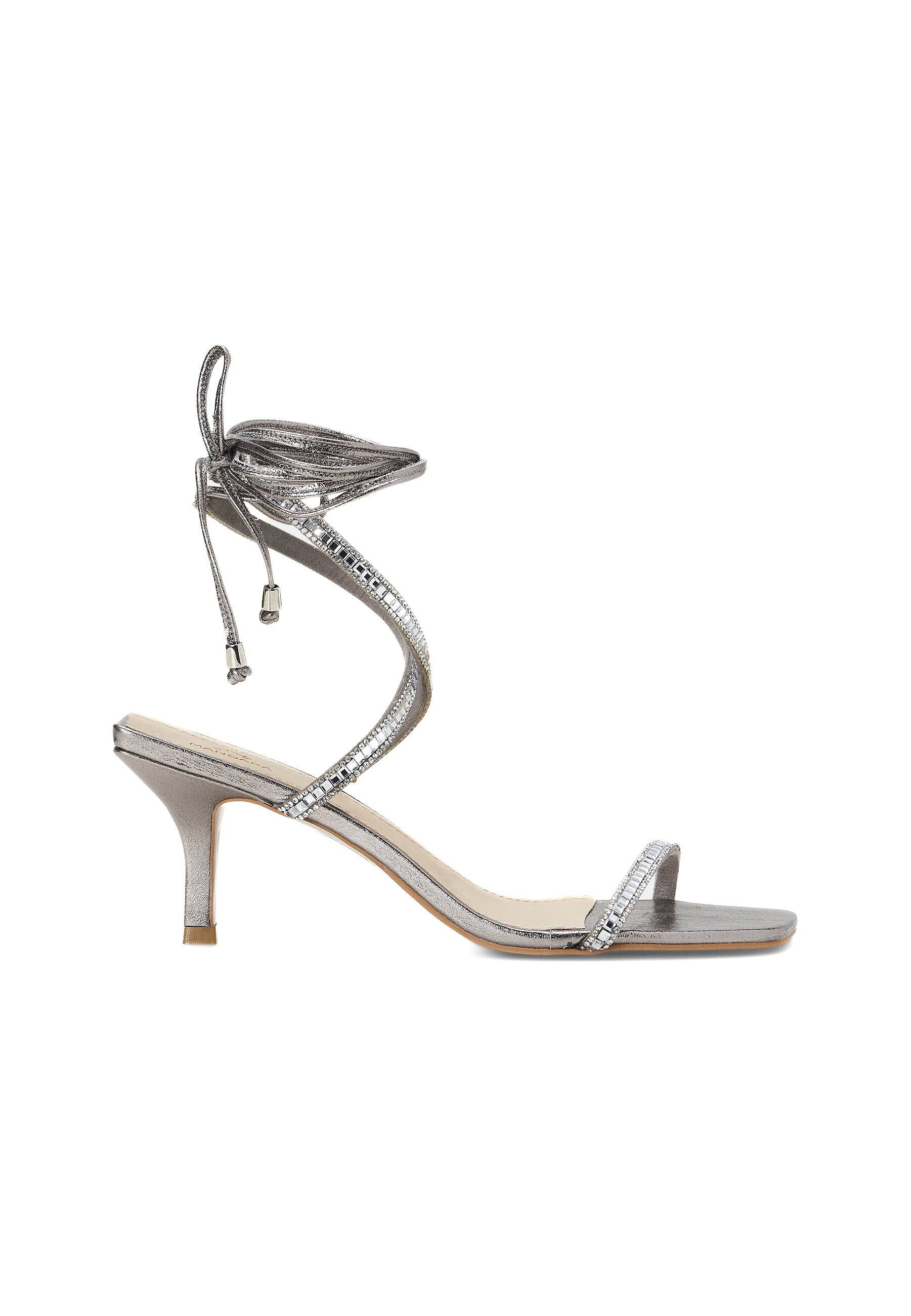 GoldenLeather 8 cm Heeled Sandals – Handcrafted Open-Toe Design