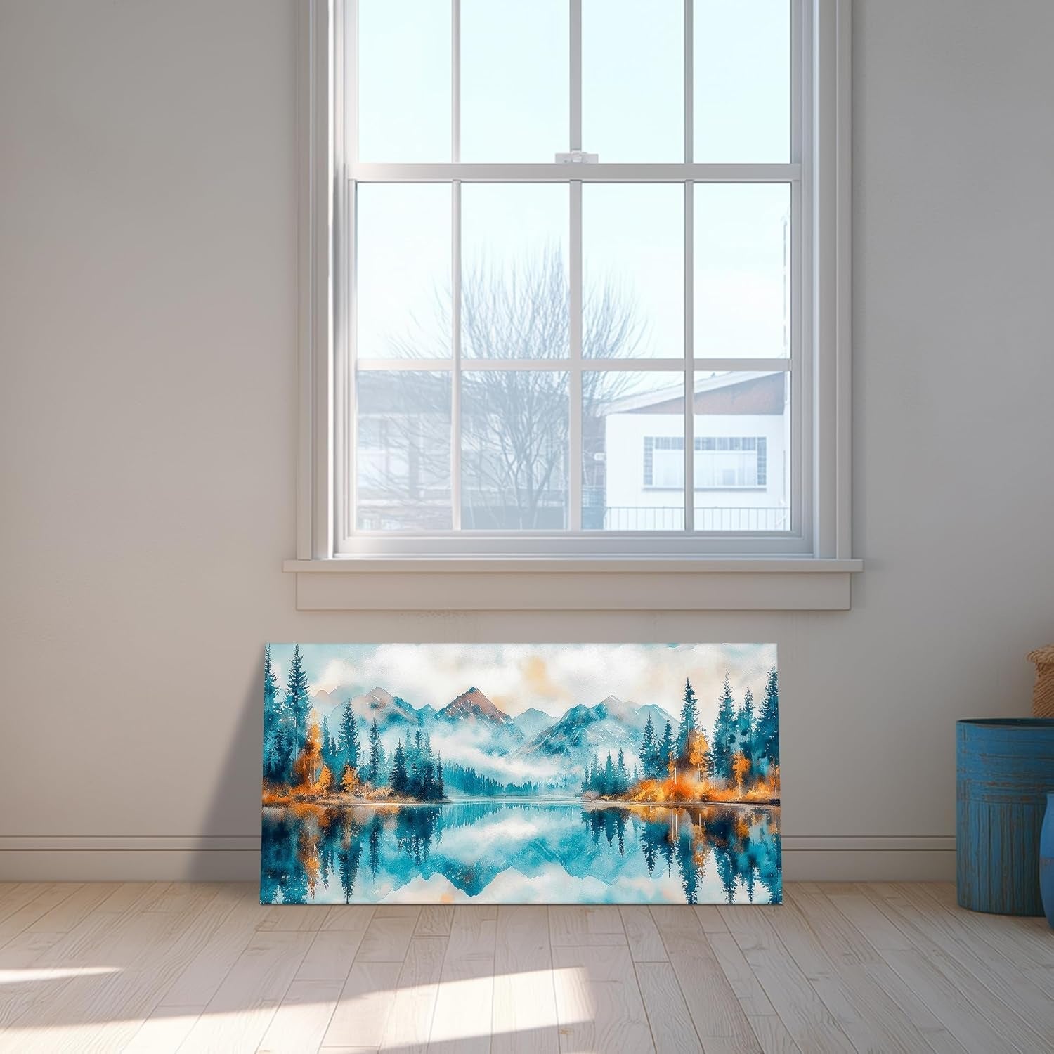 Blue Forest Canvas Wall Art 20x40 Land scape Art work