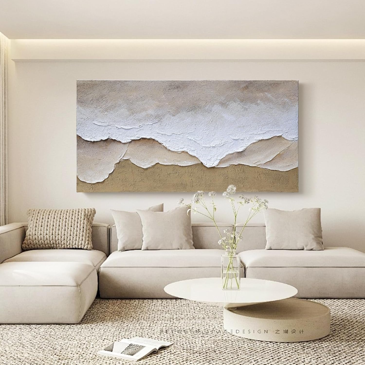 Extraordinary Premium Textured Seascape Wall Art 24x48
