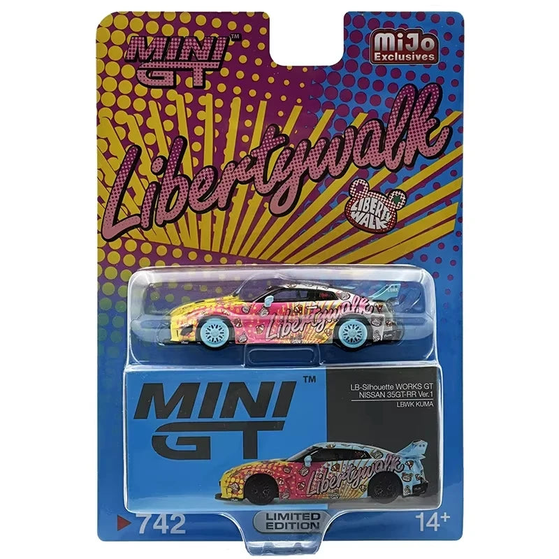 NEW **CHASE** MINIGT 1:64 GTR R35 SILVIA S15 RX7 FD3S LBWK KUMA Skyline Kenmeri KPGC110 Diecast Car Model Toys