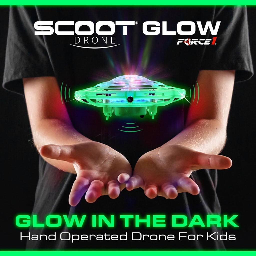 Force1 Scoot Glow Hand Operated Drone for Kids or Adults