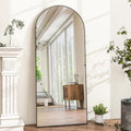 56 Inch Arch Full Length Mirror Black Frame Floor Standing