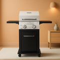 Propane Gas Grill Foldable Side Tables 418 Sq In Stainless Lid