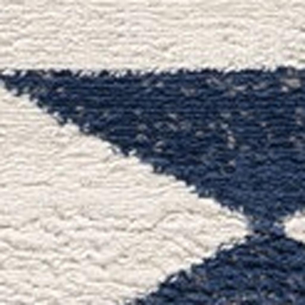 8' X 10' Blue and Ivory Southwestern Area Rug