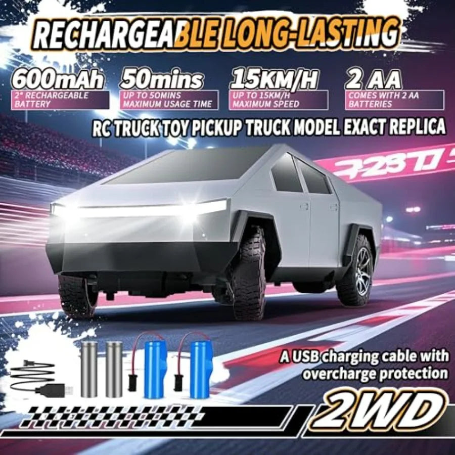 RC Car Toys All Terrain 2.4GHz RC Truck for Boys Aged 3-8, 8-12, Electric Vehicle Truck Toys for,Birthday Gifts for,Boys and Gi