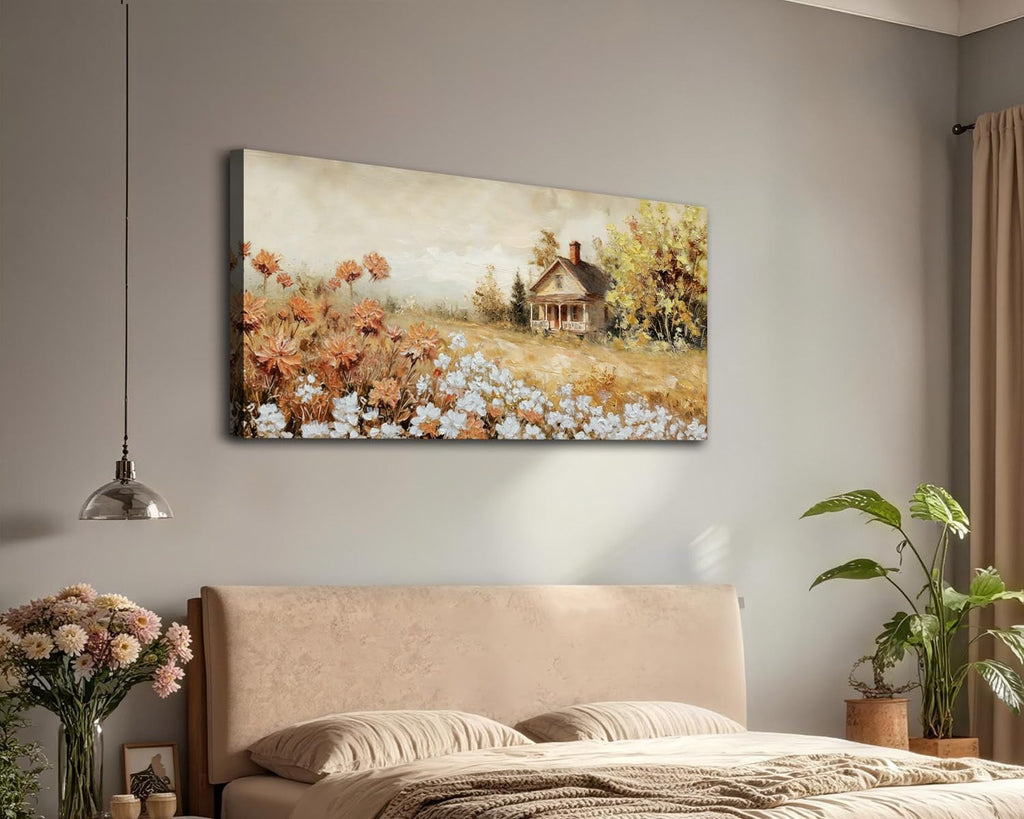 Rustic Farmhouse Canvas Art Landscape Ultrawarm 40Inches