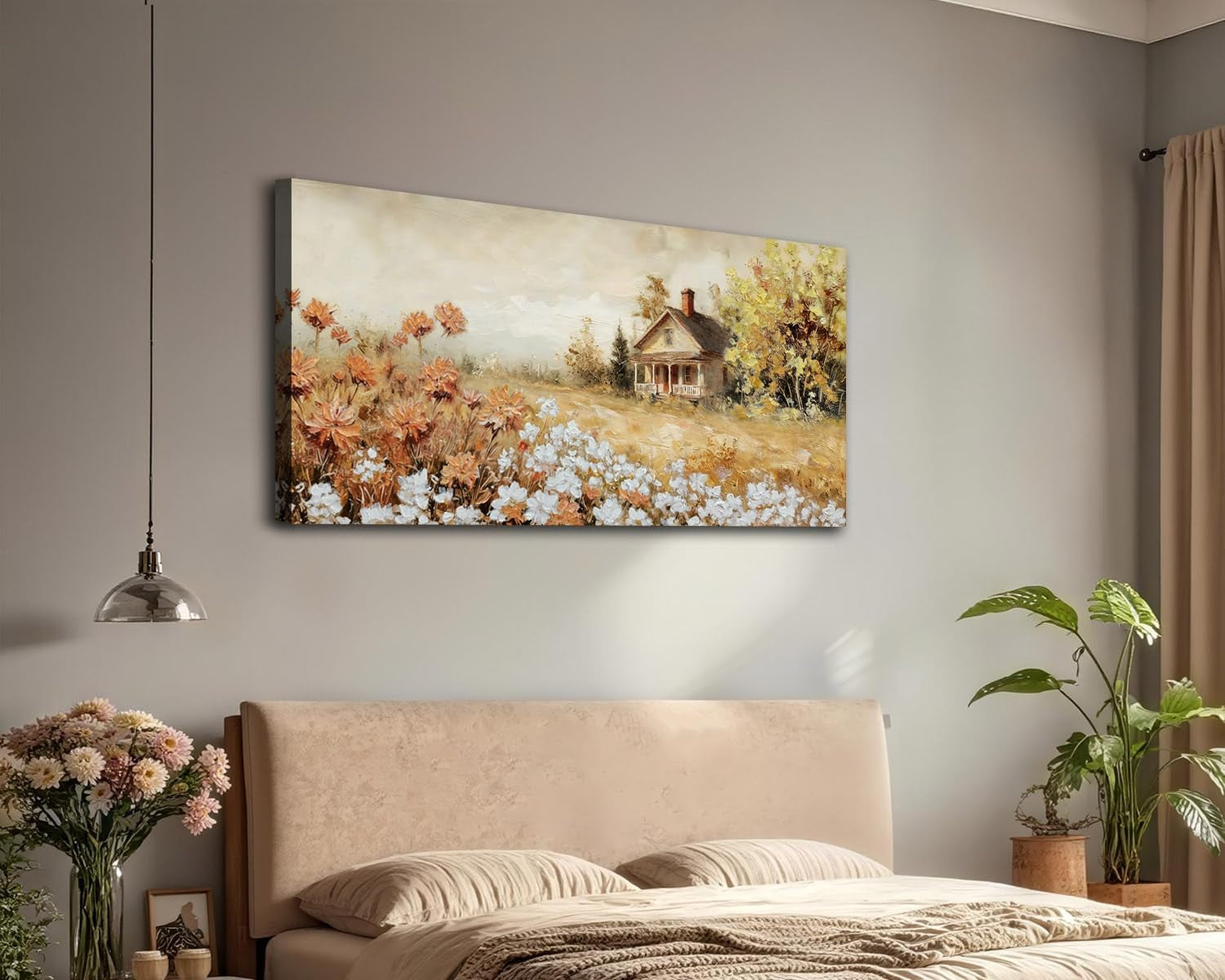 Rustic Farmhouse Canvas Art Landscape Ultrawarm 40Inches