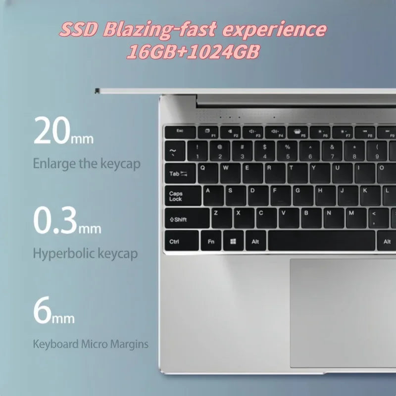 2026 Lucid Svelte‑Framed Laptop 15.6 16GB RAM 2TB SSD Intel 4405U Zephyrine Gaming PC 1920*1080 Display Quiescent Office Study