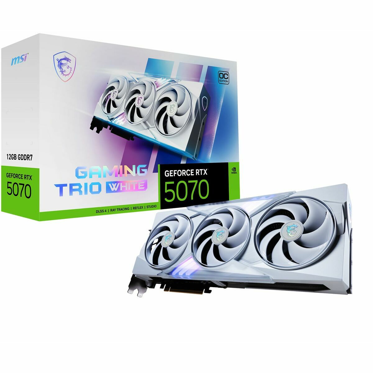 Graphics card MSI GEFORCE RTX 5070 12G GAMING TRIO OC WHITE nvidia geforce rtx 5070 12 GB GDDR6X