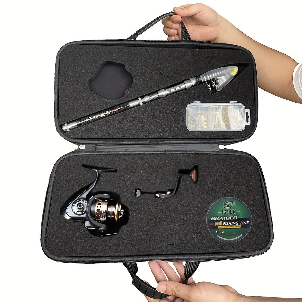 Braided Fishing Line Kit with Telescopic Rods