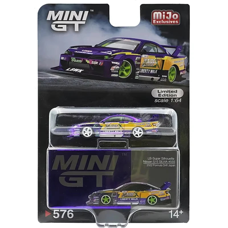 NEW **CHASE** MINIGT 1:64 GTR R35 SILVIA S15 RX7 FD3S LBWK KUMA Skyline Kenmeri KPGC110 Diecast Car Model Toys