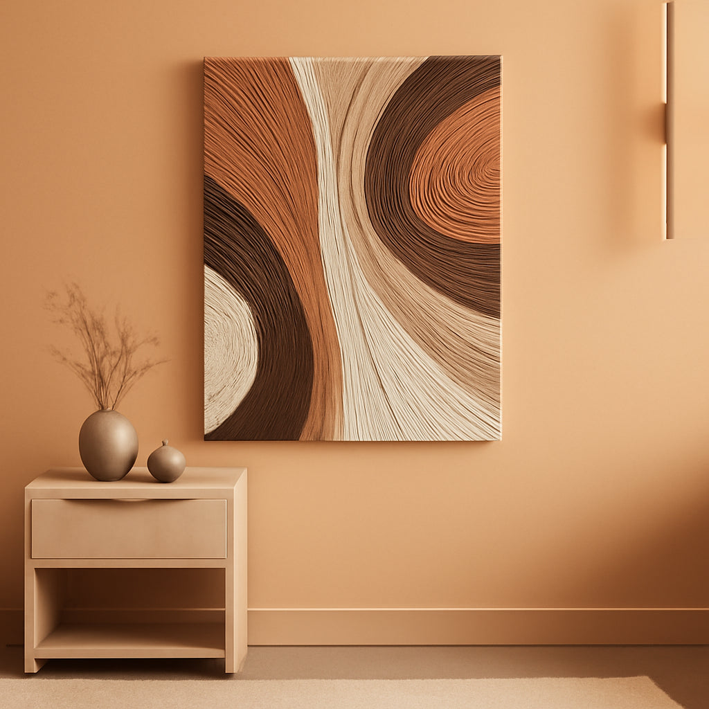 Contemporary Neutral Wall Art Plaster Texture Abstract