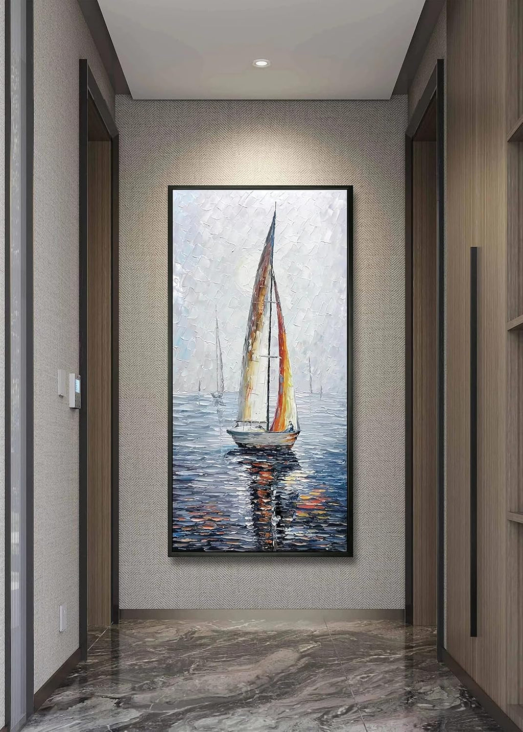 Elegant Contemporary Abstract 24x48 Inches Canvas Art