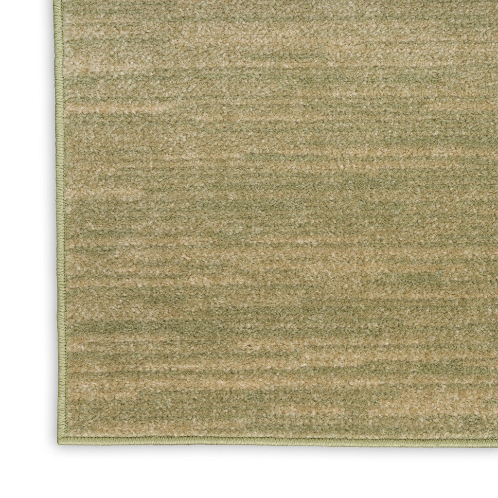 7' X 10' Green And Gold Abstract Indoor Outdoor Area Rug