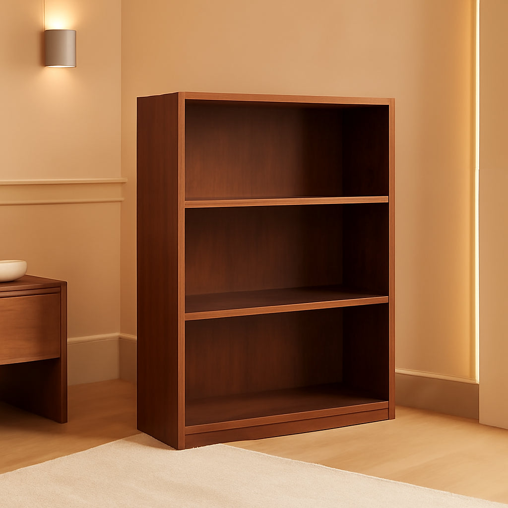 Beginnings 3 Shelf Bookcase In Brook Cherry Finish