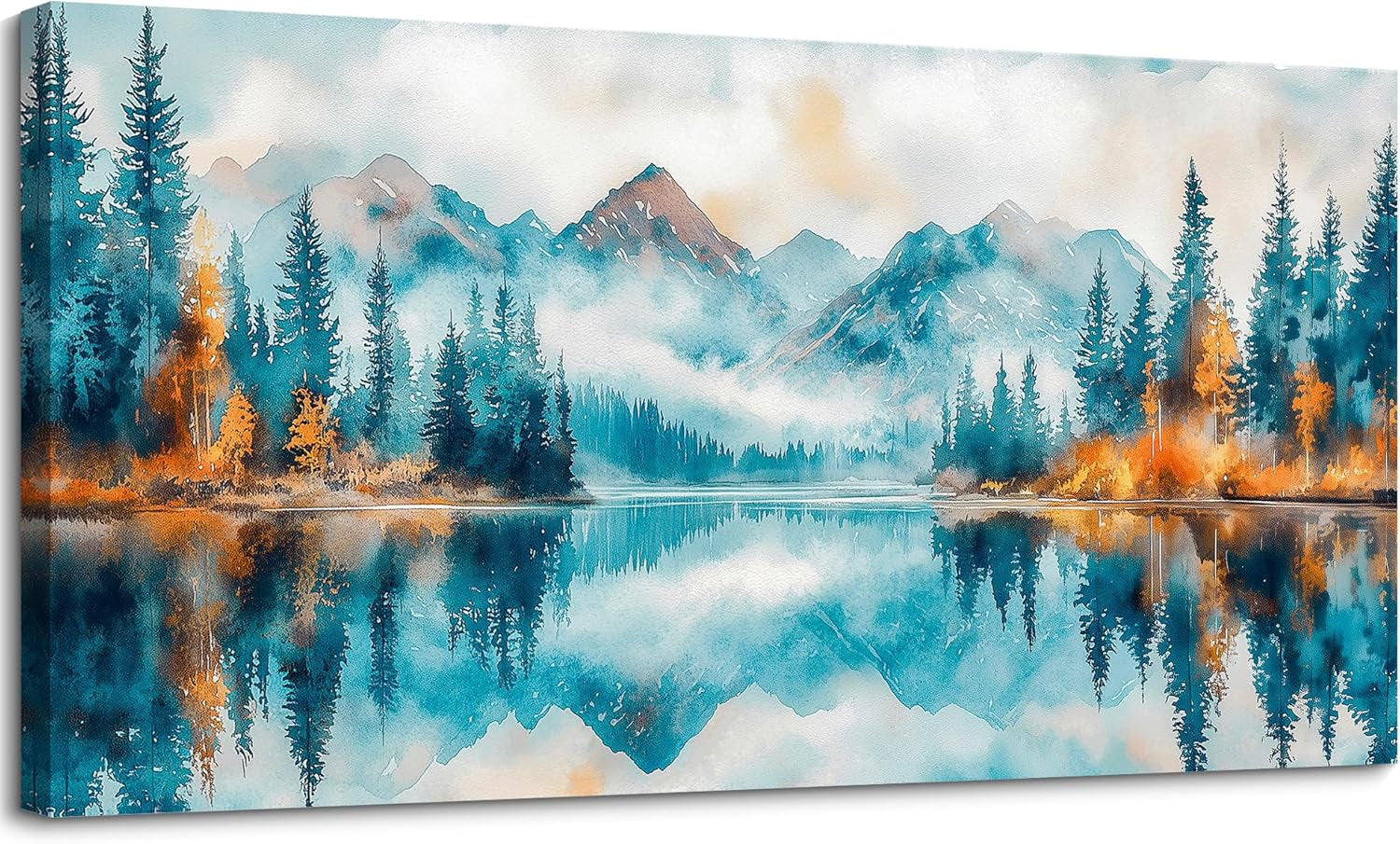 Blue Forest Canvas Wall Art 20x40 Land scape Art work