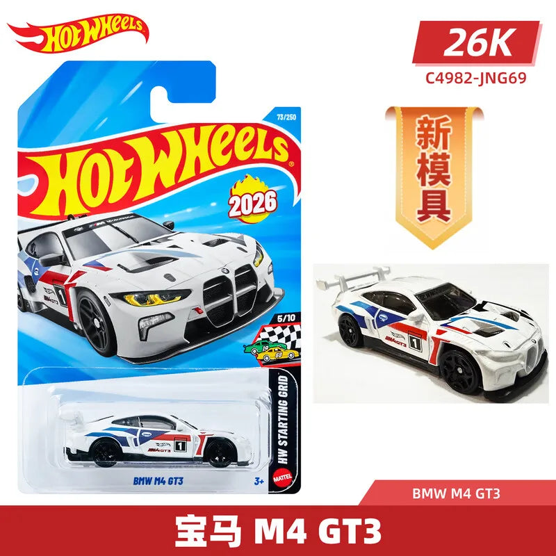 Hot Wheels C4982 2026K Batch 1:64 Diecast Car Ferrari BMW GTR Supra F1 Racing Mini Alloy Model Toy Collectible Gift For Kids