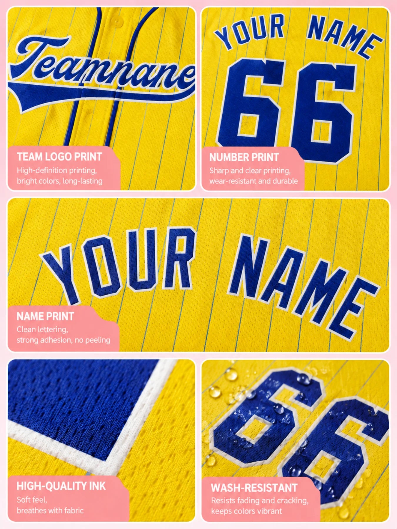 Custom baseball uniforms, custom baseball jerseys, everyday short-sleeve shirts for men and women, custom names and logos