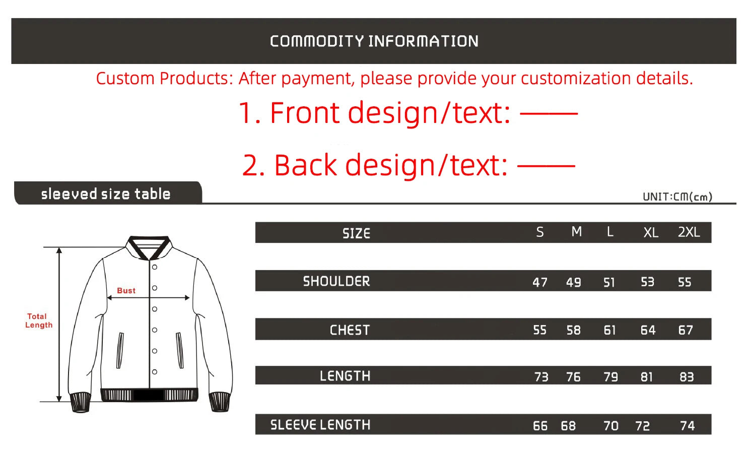 Custom personalise your brand logo print , hiphop baseball jackets,  Funny Christmas Thanksgiving gifts for Friends