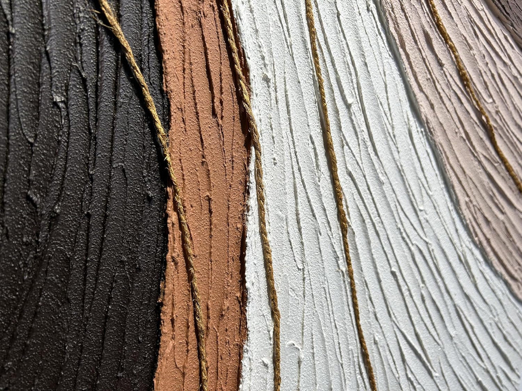 Contemporary Neutral Wall Art Plaster Texture Abstract