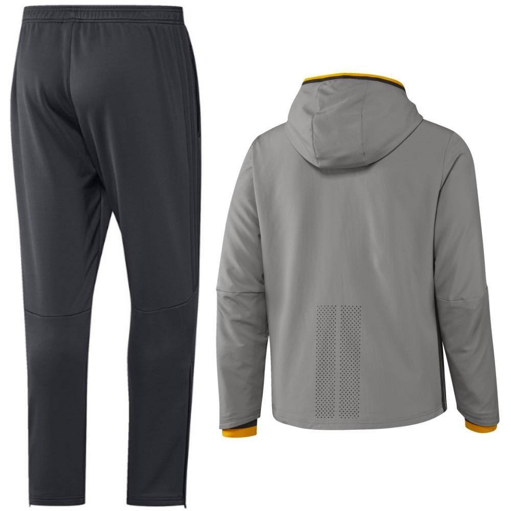 Juventus Grey Presentation Soccer Tracksuit 2016/17 - Adidas