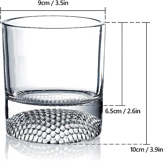 The Wine Savant Golf Ball Whiskey Glasses Set of 2-8oz Golf Gifts - Unique Whiskey Golf Glasses Set - Golf Gifts For Men & Women - Gifts for Golfers Golf Accessories Golf Ball Glasses (2 pack)