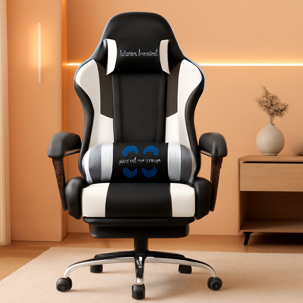 Ergonomic Gaming Chair With Footrest And Lumbar Support