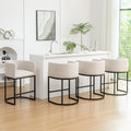 Modern Barrel Counter Height Bar Stools Set of Four