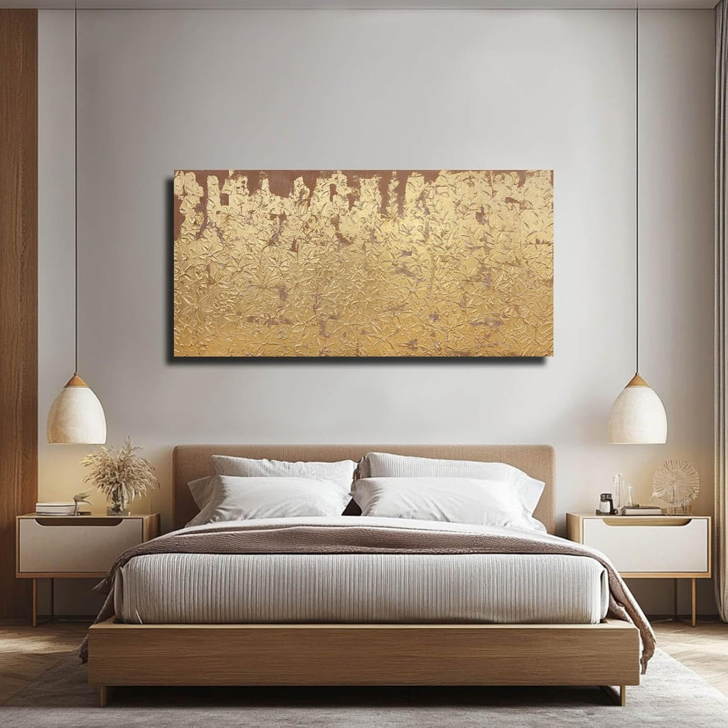 Exquisitely Detailed Canvas Wall Art 24x48 Gold Foil