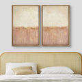 Framed Canvas Wall Art 24x36 Pastel Red Landscape Art