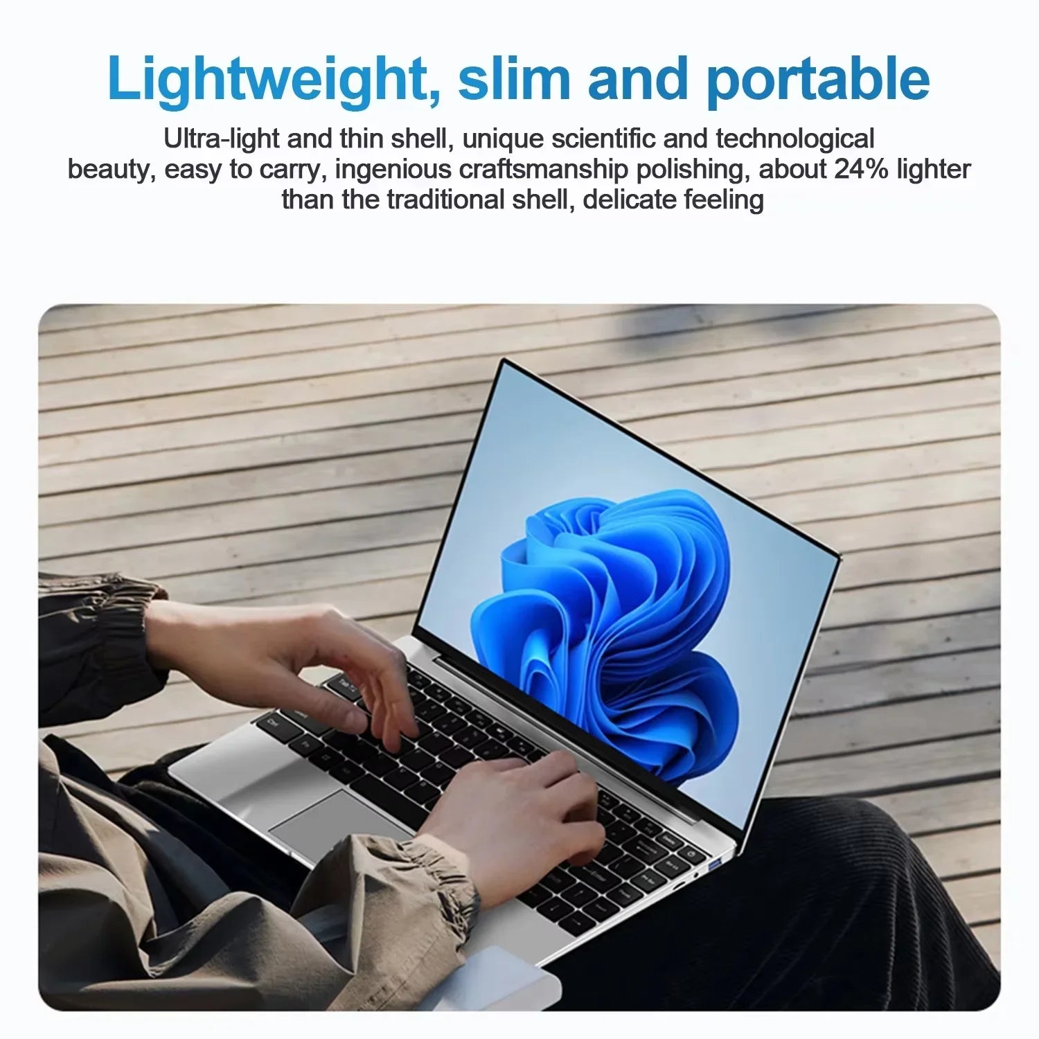 2026 Zephyrine Slender 15.6 Laptop Intel 6500Y 32GB RAM 2TB SSD 5000mAh Windows 11 Backlit Keyboard Fingerprint for Polished