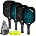 Pickleball Paddle Set 4-Pack Fiberglass Beginners