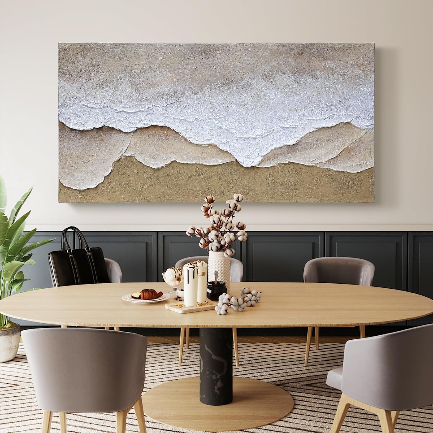 Extraordinary Premium Textured Seascape Wall Art 24x48