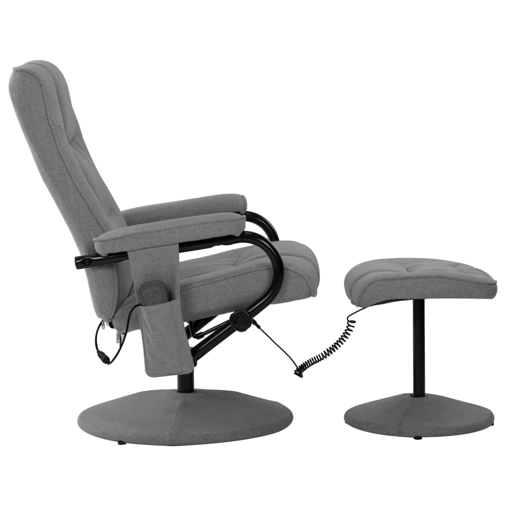 vidaXL Swivel Recliner Accent Recliner Armchair for Home Theater Cinema Fabric