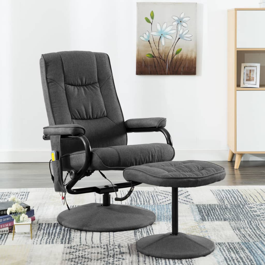 vidaXL Swivel Recliner Accent Recliner Armchair for Home Theater Cinema Fabric